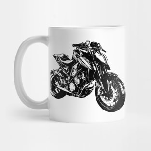 Super Duke 1290 Bike Black and White Color Mug